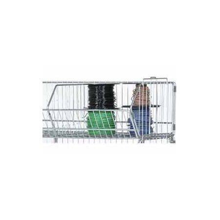 Global Industrial Hang & Stack Storage Bin, Steel, Gray, 12 in H, 48 in W 832130